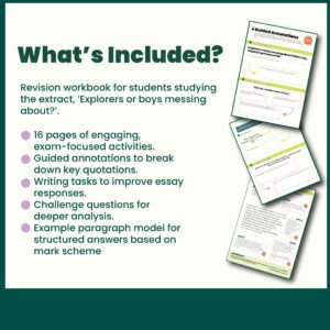 'Explorers or boys messing about?' Revision Workbook