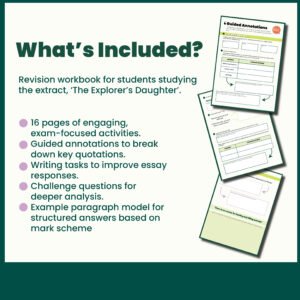 'The Explorer's Daughter' Revision Workbook