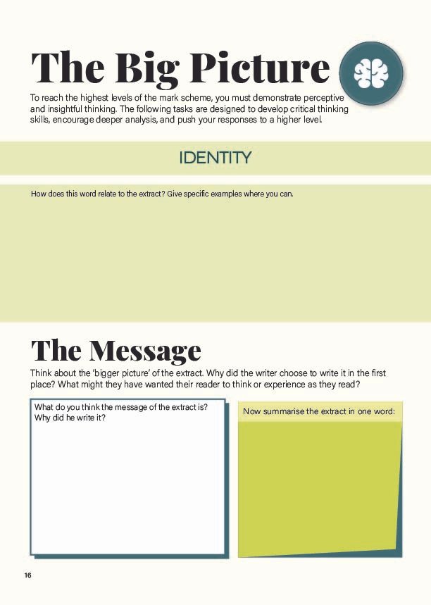 "The Big Picture" challenge questions and wider reading tasks for Young and dyslexic? You've got it going on by Benjamin Zephaniah